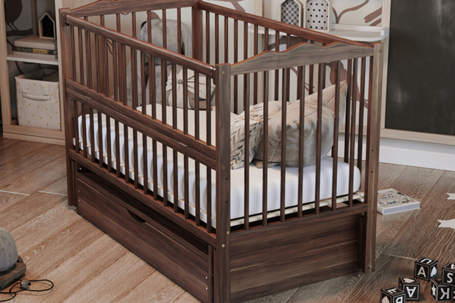 Ліжечко дитяче Веселка Колір Натуральний