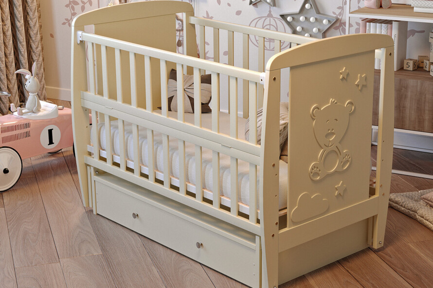 Ліжечко дитяче Умка Колір Слонова Кістка