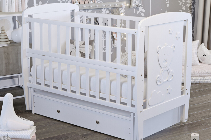 Кроватка детская Умка Цвет Белый