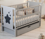 Кроватка детская Звездочка Цвет Серый