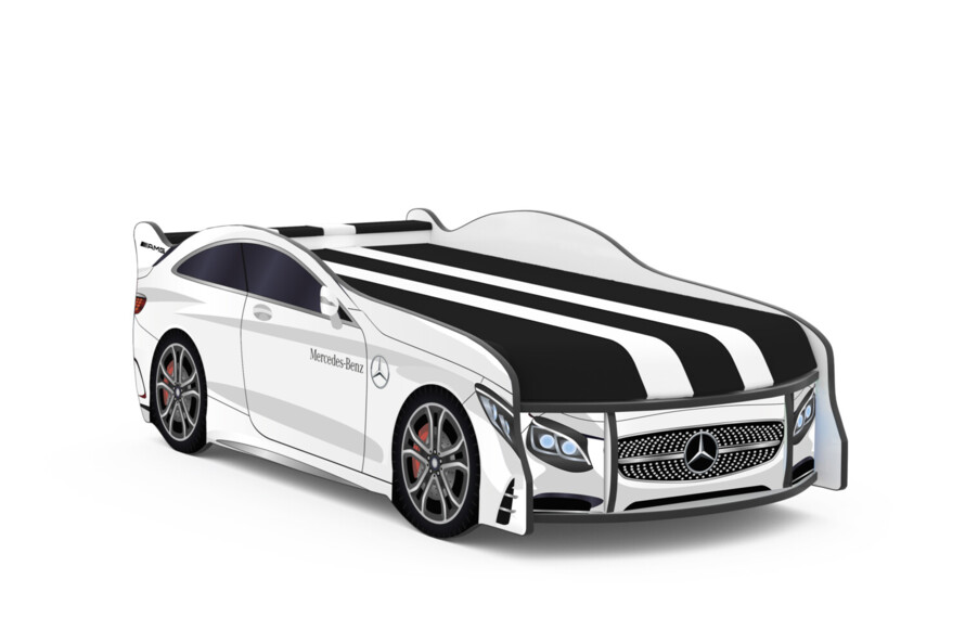Ліжко машина Спейс Мерседес / SPACE Mercedes Колір Білий