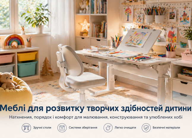 Меблі для розвитку творчих здібностей дитини