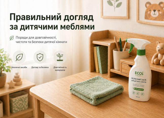 Правильний догляд за дитячими меблями