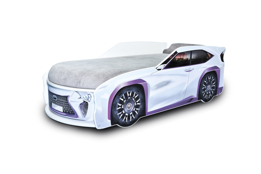 Детская кровать машина Люкс ЛЕКСУС белая / LUXE LEXUS