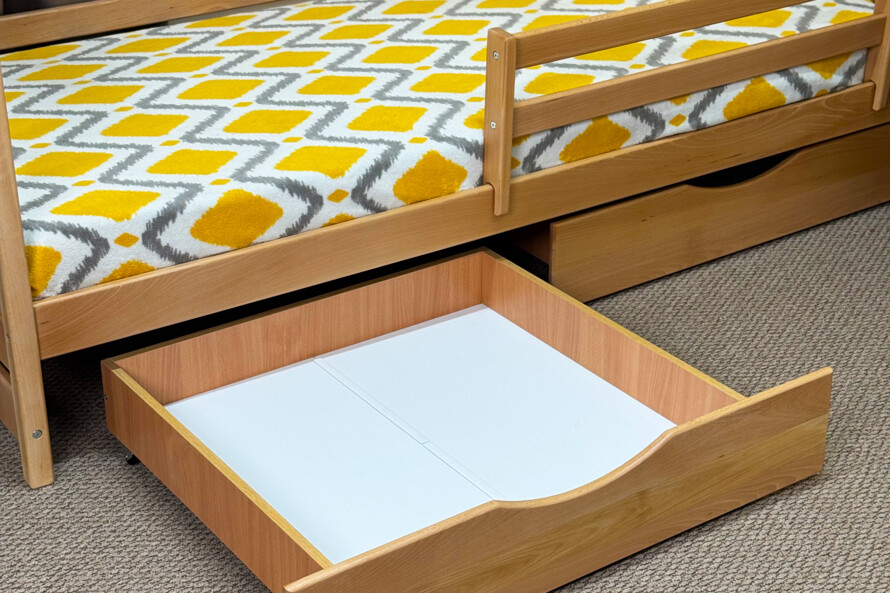 Детская кровать Нордик (бук) Натуральный с бортиком