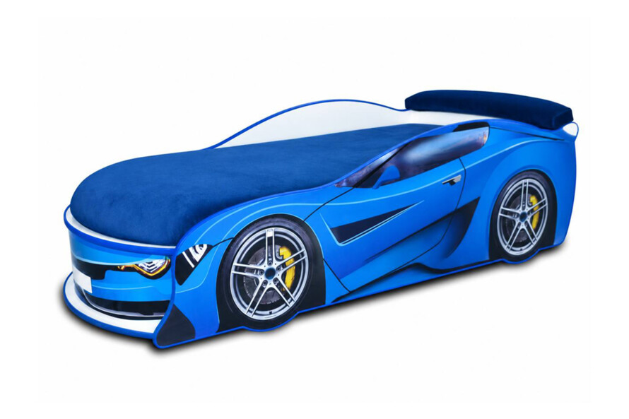 Кровать детская машина Люкс Суперкар Турбо синяя 75 / LUXE TURBO 
