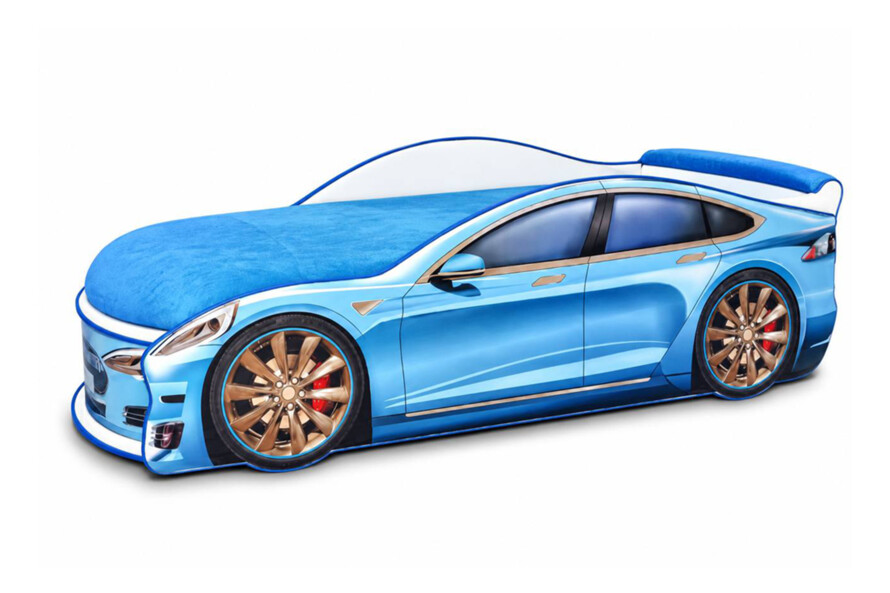 Детская кровать машина Люкс Тесла красная  / LUXE Tesla