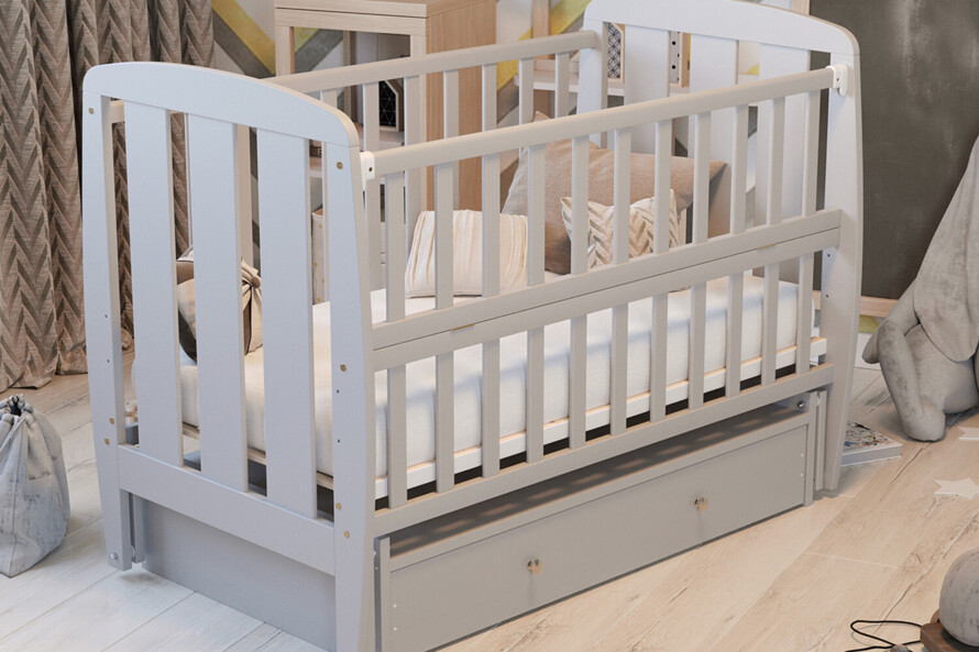 Ліжечко дитяче Шарик Колір Сірий