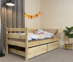 Дитяче дерев`яне ліжко з бортиком Сімба Сосна