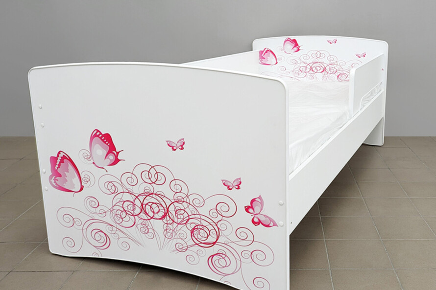 Ліжко для дівчинки із захисним бортиком та шухлядою Кіндер Кул - малюнок 2 / KINDER-COOL