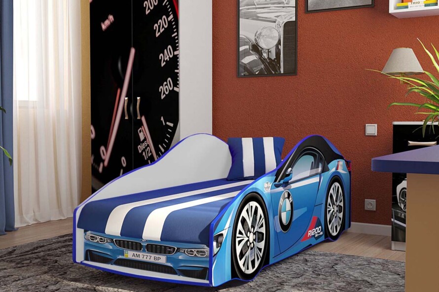 Ліжко машина Еліт БМВ / ELIT BMW Колір Білий