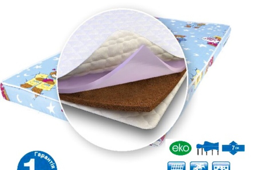 Дитяче ліжко з бортиком, з шухлядою Кіндер Кул + Матрац Соня 2