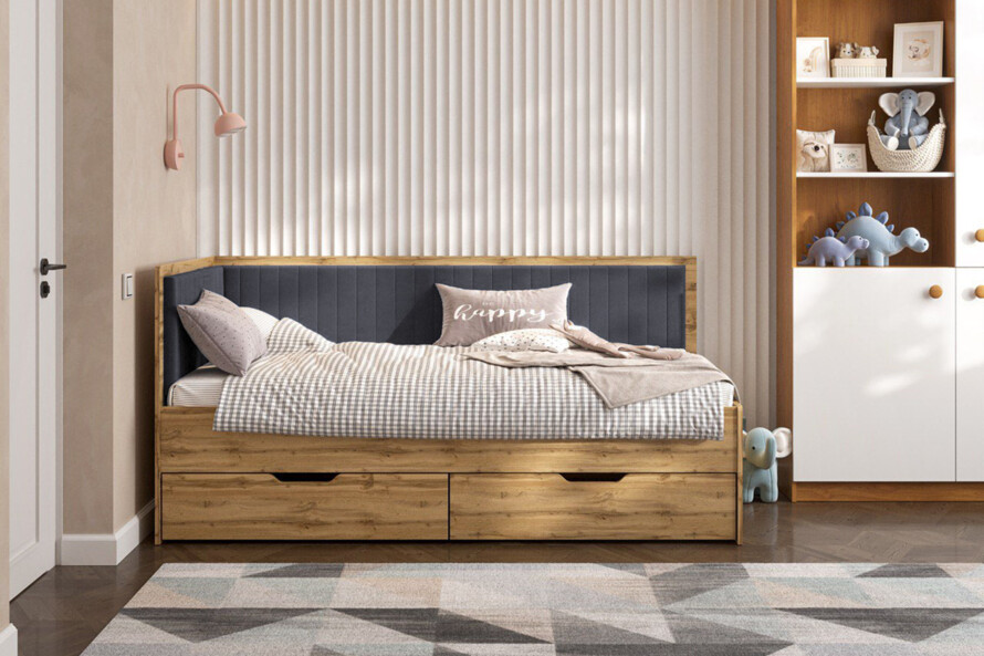 Ліжко з м`якою спинкою Бруклін /Brooklyn Тахо