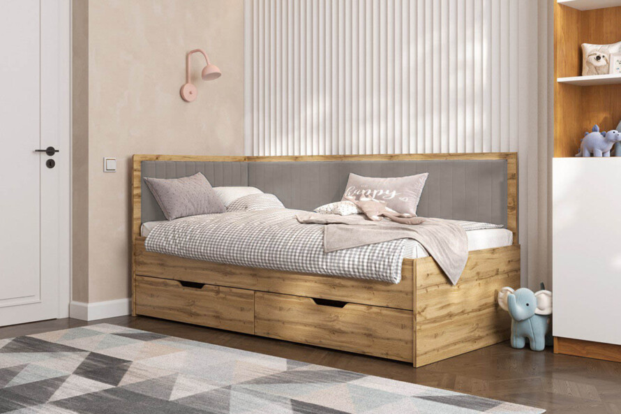 Ліжко з м`якою спинкою Бруклін /Brooklyn Тахо