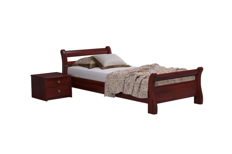 Ліжко дитяче з дерева Діана (бук) Колір Білий