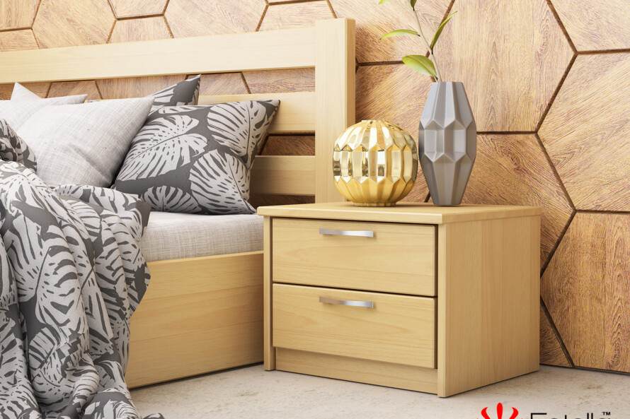 Тумба прикроватная Тесса (Т2) (Массив Бука) Цвет Красное Дерево