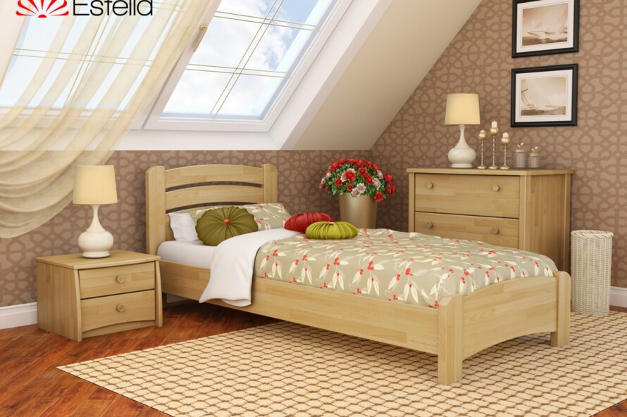 Ліжко підліткове Венеція Люкс (бук) Колір Вільха Темна