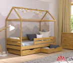 Кровать Домик Амми (бук) Цвет Комби Венге + Белый
