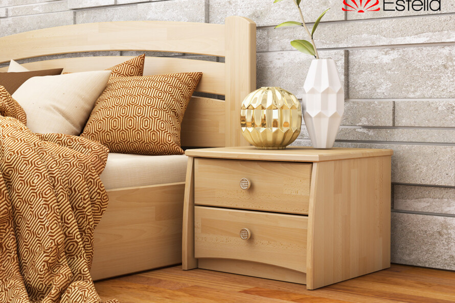 Тумба ліжкова Вега (В2) (Щит Бука) Колір Білий