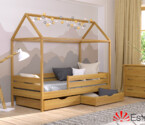 Детская кровать домик с дерева Амми (бук) Натуральный