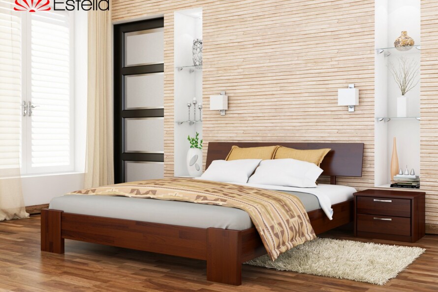 Деревянная кровать Титан (бук) Цвет Белый