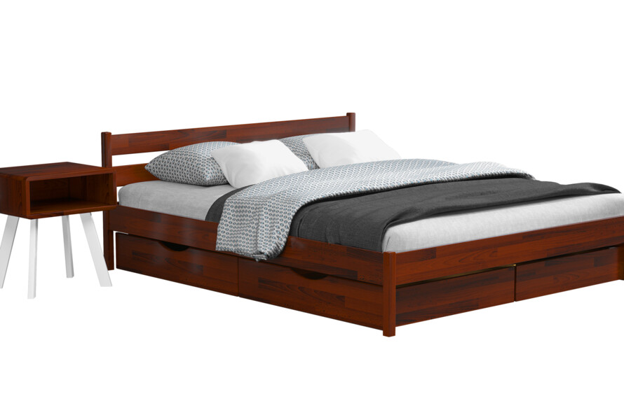 Кровать с дерева Нота Бене (бук) Ольха Темная