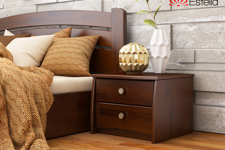 Тумба ліжкова Вега (В2) (Щит Бука) Колір Білий