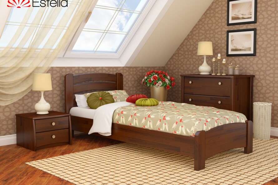 Ліжко підліткове Венеція Люкс (бук) Колір Вільха Темна