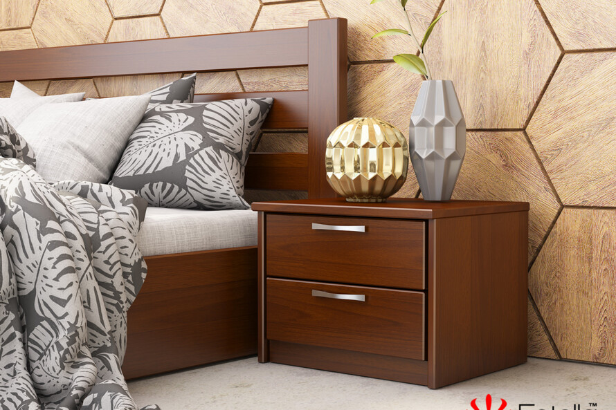 Тумба прикроватная Тесса (Т2) (Массив Бука) Цвет Красное Дерево