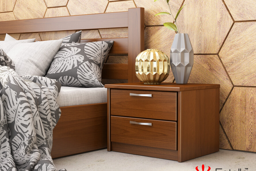 Тумба прикроватная Тесса (Т2) (Массив Бука) Цвет Красное Дерево