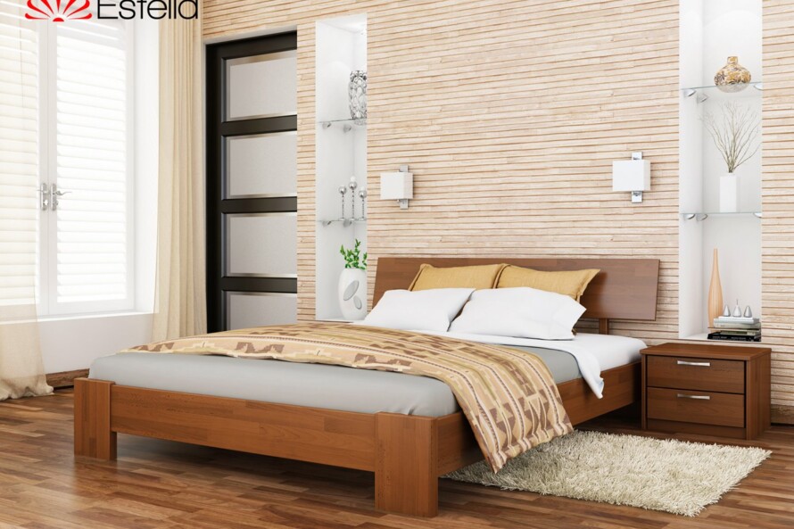 Деревянная кровать Титан (бук) Цвет Белый