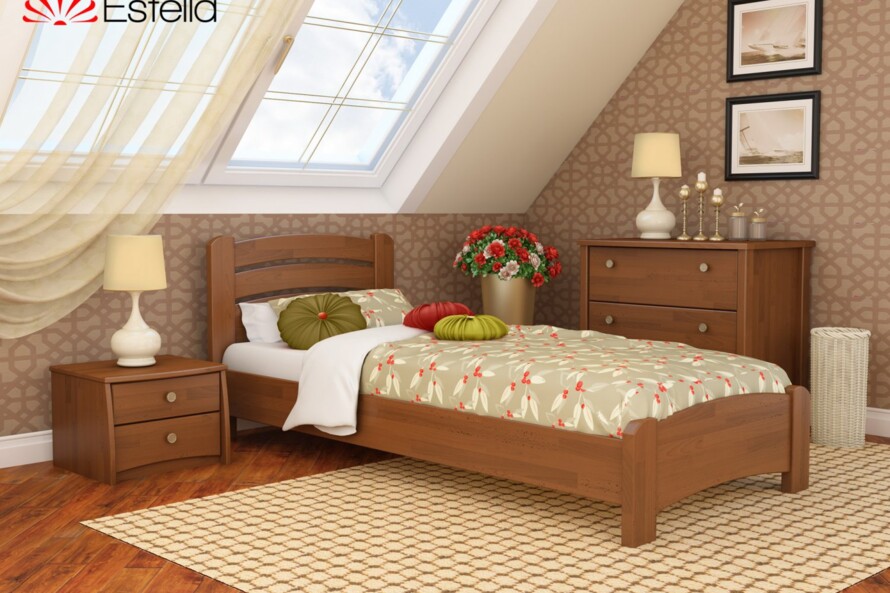 Ліжко підліткове Венеція Люкс (бук) Колір Вільха Темна