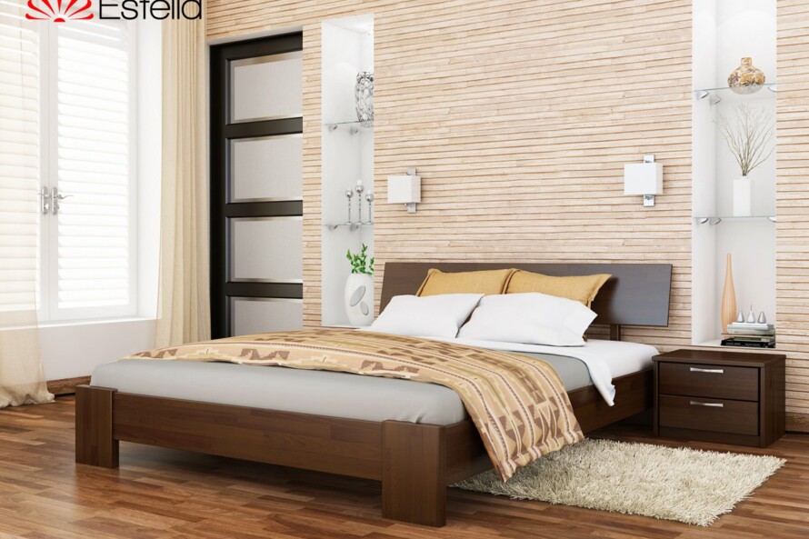 Деревянная кровать Титан (бук) Цвет Белый