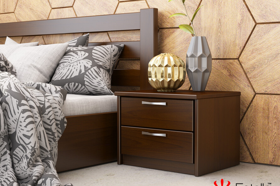 Тумба прикроватная Тесса (Т2) (Массив Бука) Цвет Красное Дерево