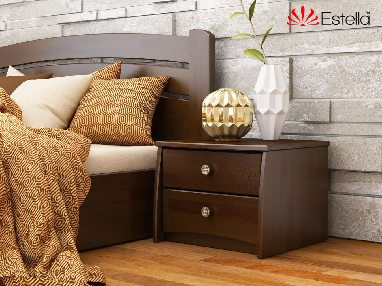 Тумба ліжкова Вега (В2) (Щит Бука) Колір Білий