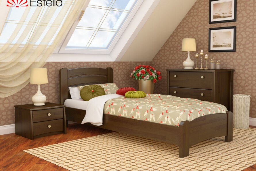 Ліжко підліткове Венеція Люкс (бук) Колір Вільха Темна