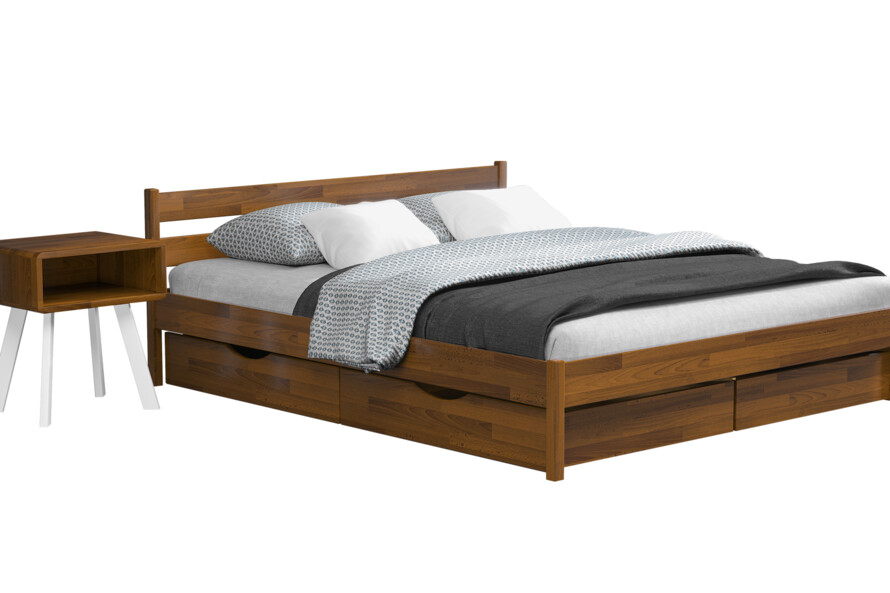 Кровать с дерева Нота Бене (бук) Ольха Темная