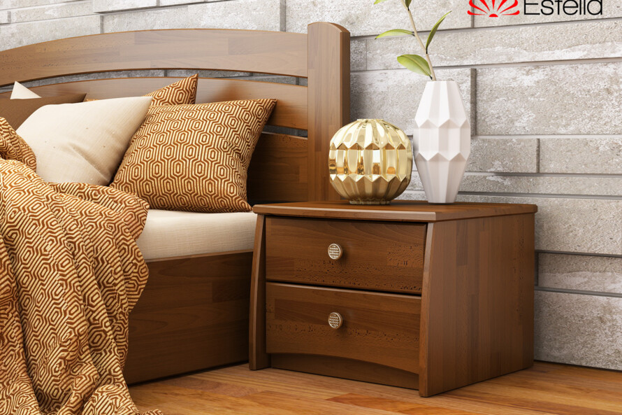 Тумба ліжкова Вега (В2) (Щит Бука) Колір Білий