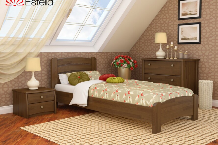 Ліжко підліткове Венеція Люкс (бук) Колір Вільха Темна