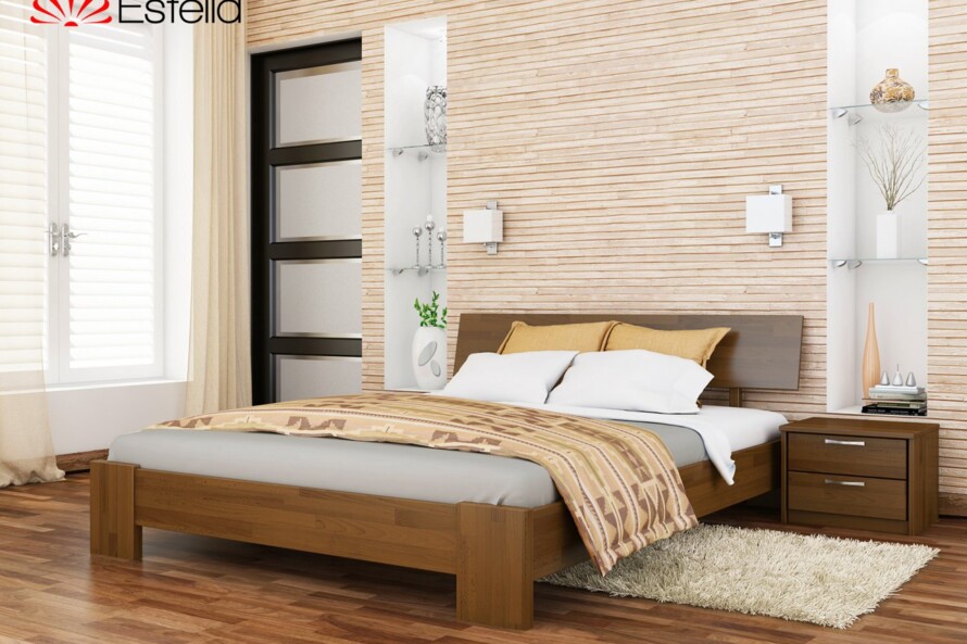 Деревянная кровать Титан (бук) Цвет Белый