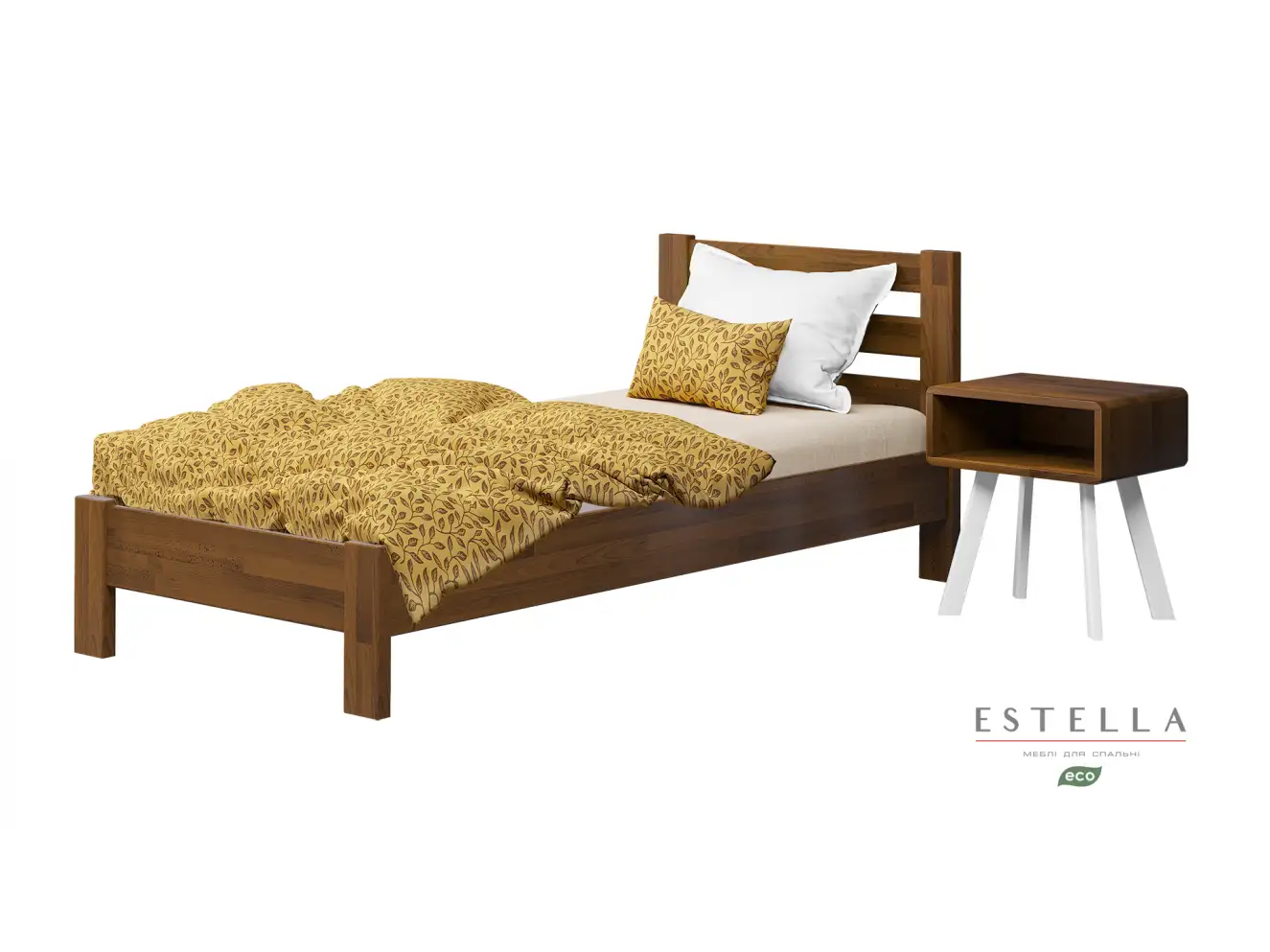 Дитяче ліжко з дерева Рената Люкс (бук) Білий