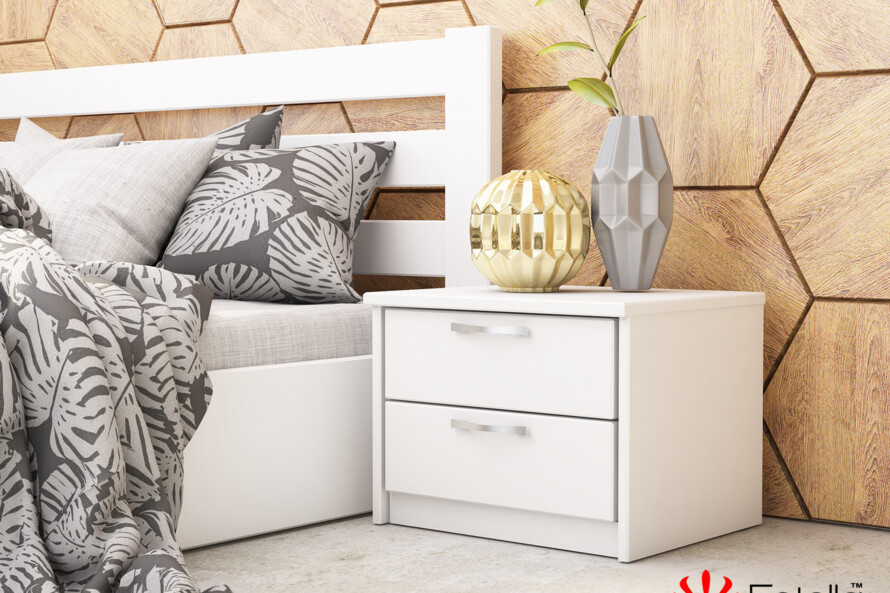 Тумба ліжкова Тесса (Т2) (Щит Бука) Колір Білий