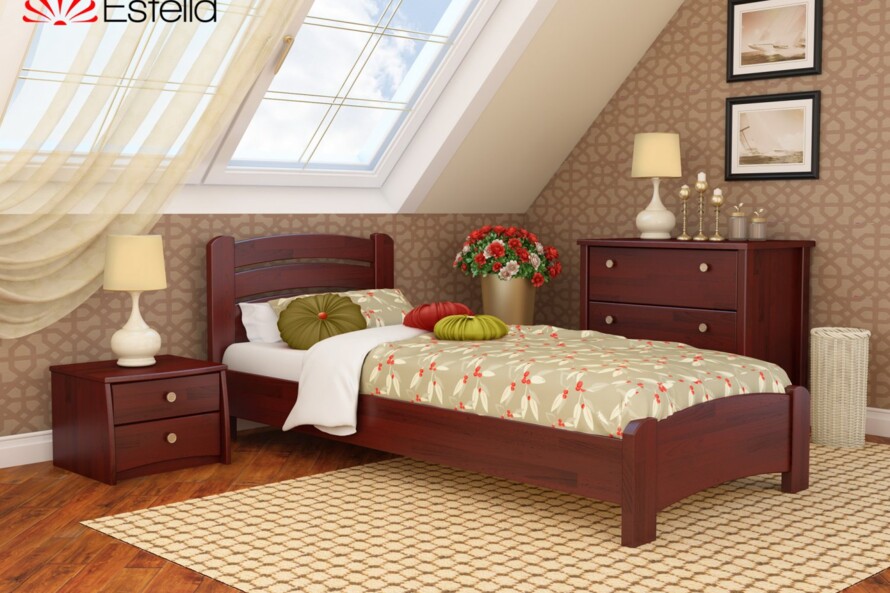 Ліжко підліткове Венеція Люкс (бук) Колір Вільха Темна