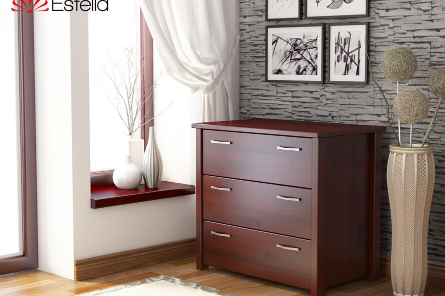 Комод Тесса (Щит Бука) Колір Каштан