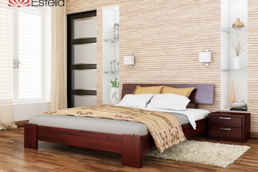 Деревянная кровать Титан (бук) Цвет Белый