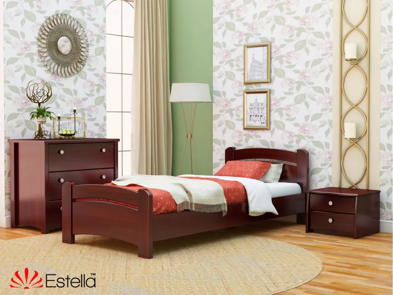 Кровать с дерева Венеция (бук) Натуральный