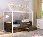 Детская кровать домик с дерева Амми (бук) Натуральный