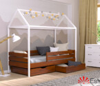 Кровать Домик Амми (бук) Цвет Комби Венге + Белый