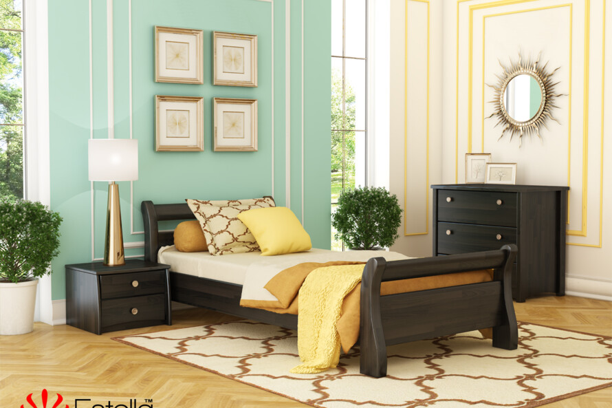 Ліжко з дерева Діана (бук) Колір Білий