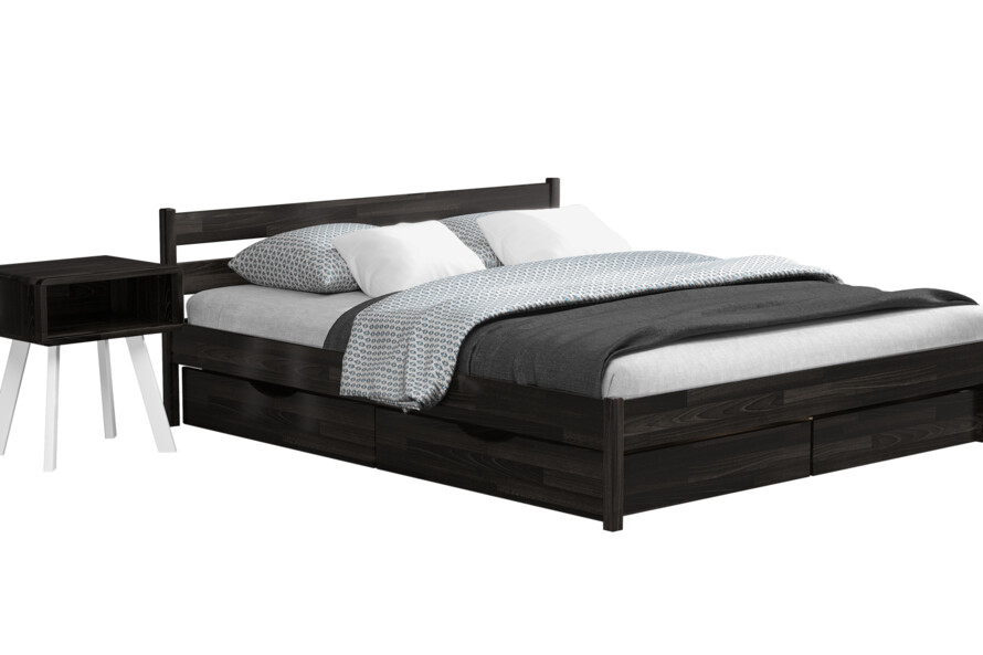 Кровать с дерева Нота Бене (бук) Ольха Темная